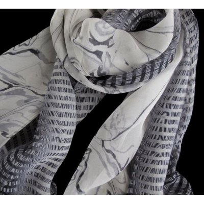 Photo2: Cool Monotoon / Platinum grey (Crepe de Chine)