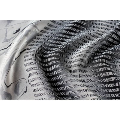 Photo3: Cool Monotoon / Platinum grey (Crepe de Chine)